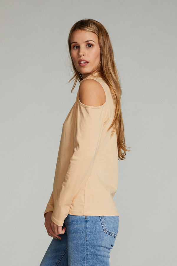 Cold shoulder long sleeve top - Miss Sparkling
