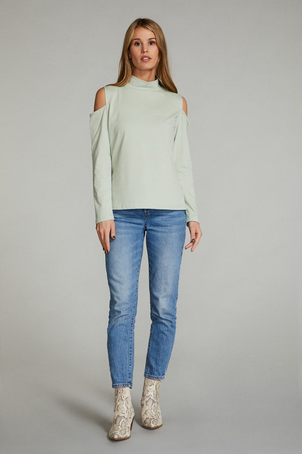 Cold shoulder long sleeve top - Miss Sparkling