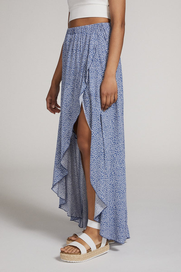 Front slit ditsy floral maxi skirt - Miss Sparkling