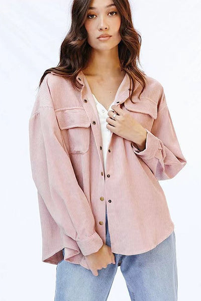 Ribbed corduroy jacket - Miss Sparkling