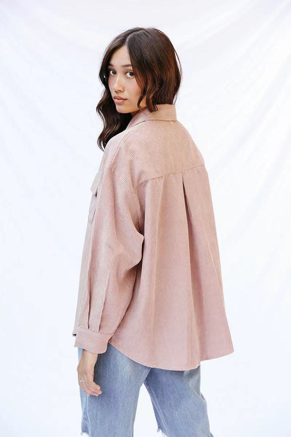 Ribbed corduroy jacket - Miss Sparkling