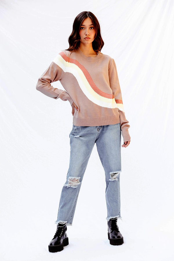 Retro stripe sweater - Miss Sparkling