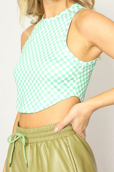 Checkered crop top - Miss Sparkling