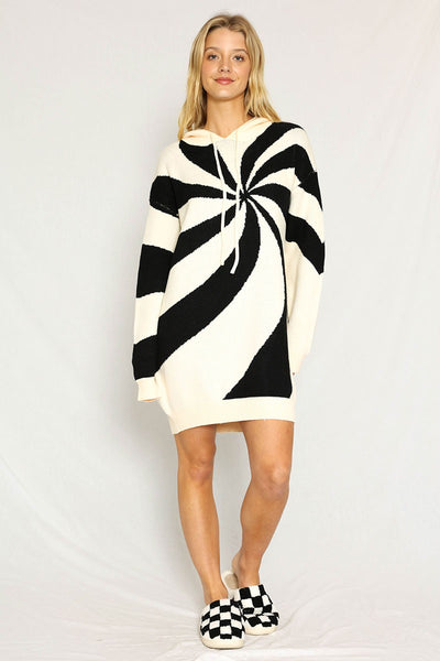 Mod swirl hoodie dress - Miss Sparkling