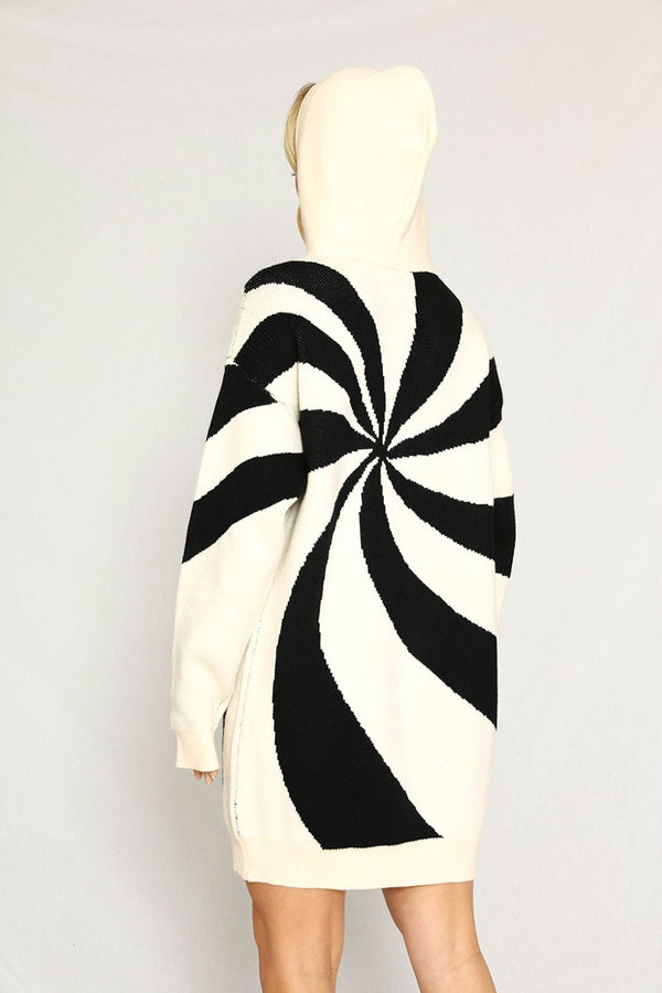 Mod swirl hoodie dress - Miss Sparkling
