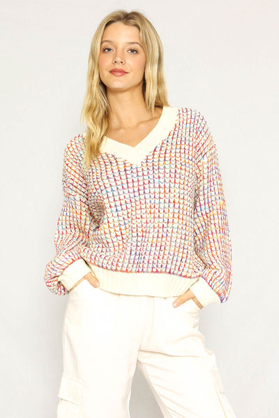 Multicolored knit sweater - Miss Sparkling