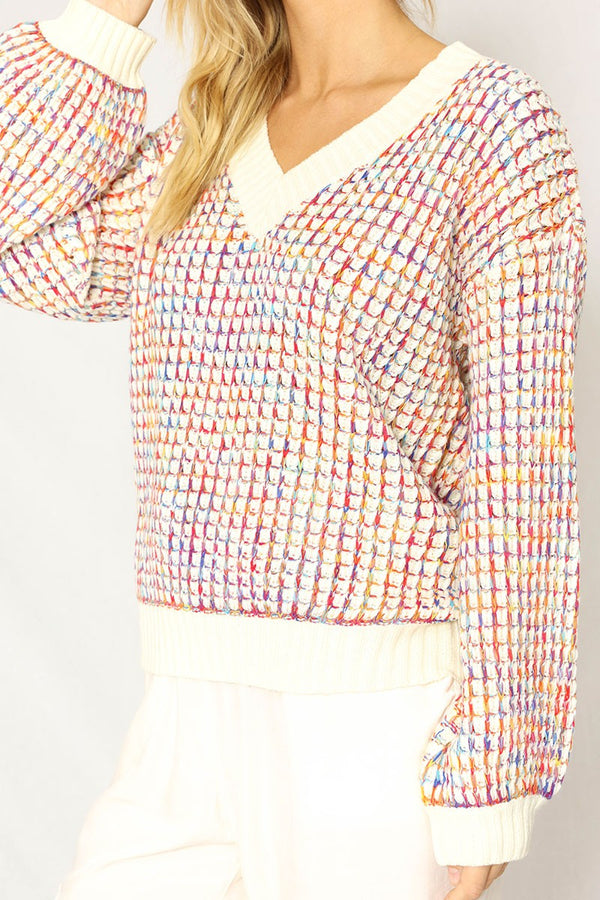 Multicolored knit sweater - Miss Sparkling