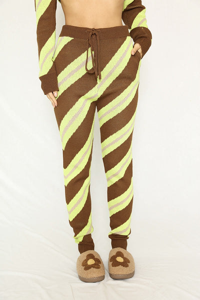 Striped Knit Sweater Set - Miss Sparkling