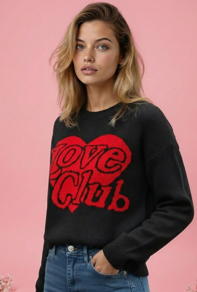 Love Club Heart Knit Sweater