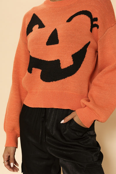 Pumpkin Halloween Sweater - Miss Sparkling
