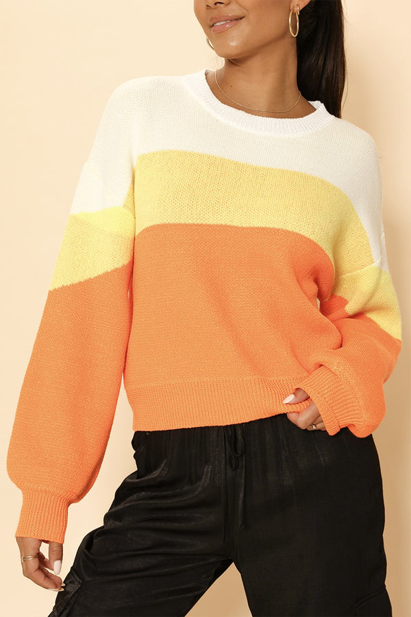 Candy corn Halloween Sweater - Miss Sparkling