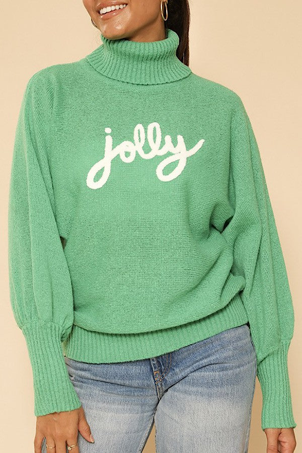 Turtleneck holiday sweater - Miss Sparkling