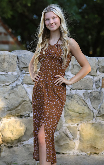 Front Slit Maxi Dress
