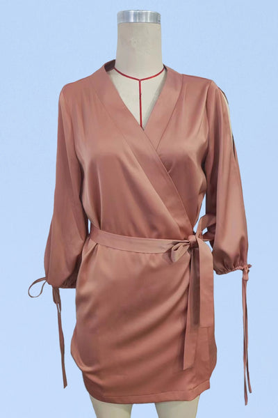 Satin Wrap Robe - Miss Sparkling