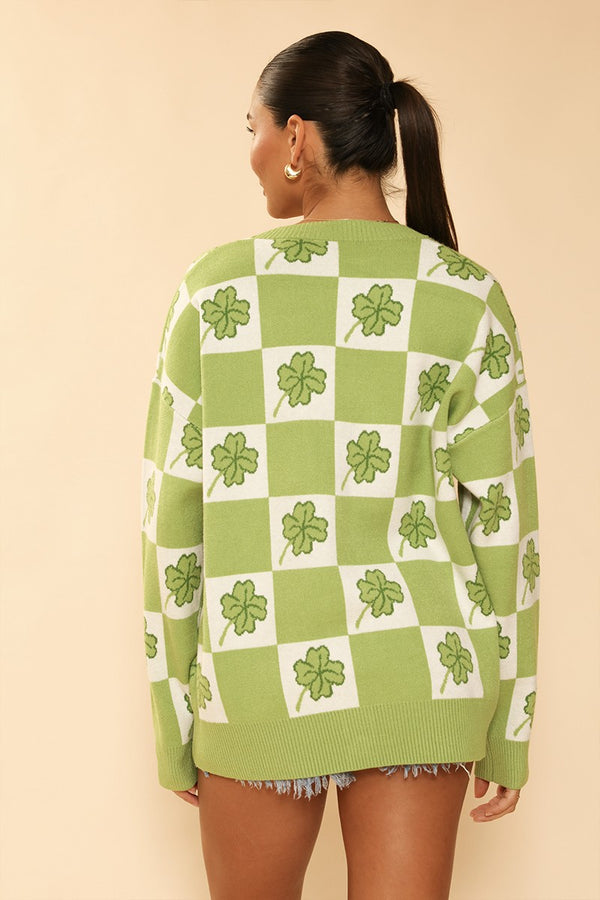 Shamrock check cardigan - Miss Sparkling