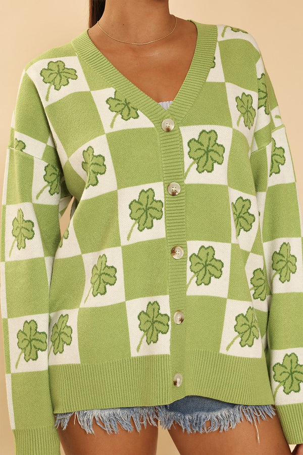 Shamrock check cardigan - Miss Sparkling