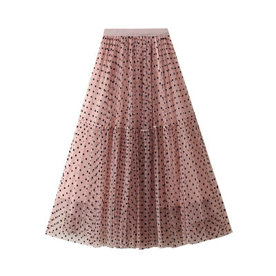 Polka Dot Midi Skirt