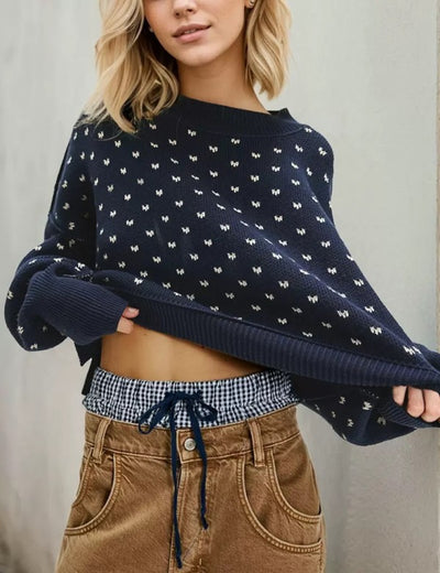 Crewneck Bow Knit sweater