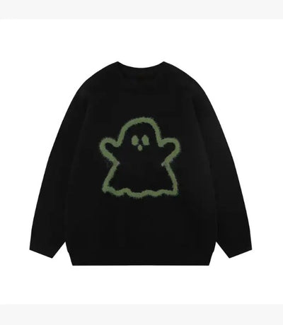 Glow-in-the-Dark Ghost Sweater - Halloween Knit
