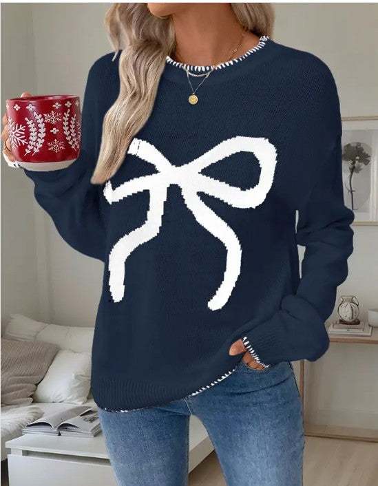 Long Sleeve Crew Neck Knit Sweater