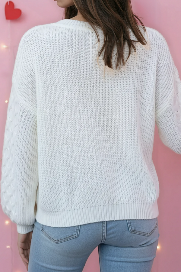 Heart knit sweater