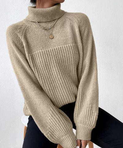 Knit turtleneck sweater