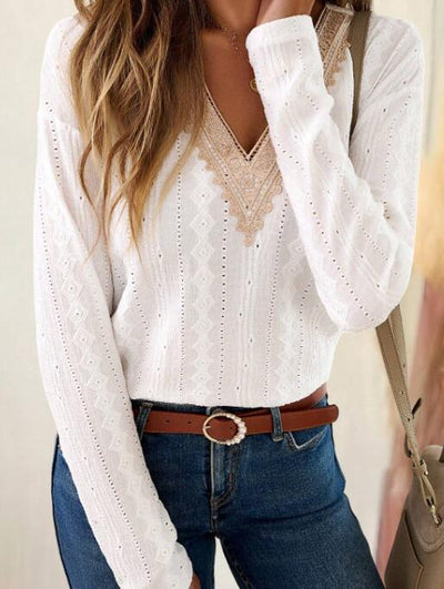 V-neck long sleeve