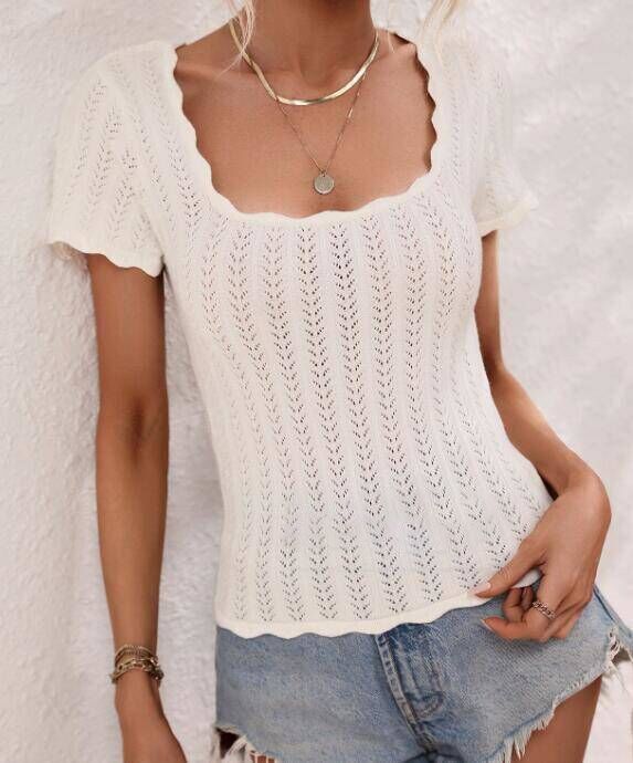 Ruffle detail top