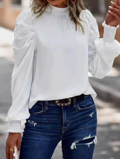 Puff shoulder blouse