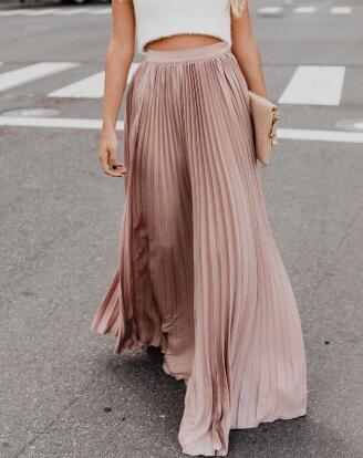 Pleated maxi skirt