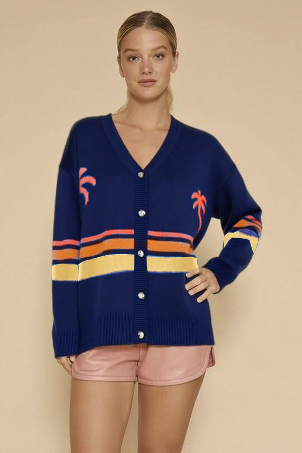 Ocean sunset knit cardigan