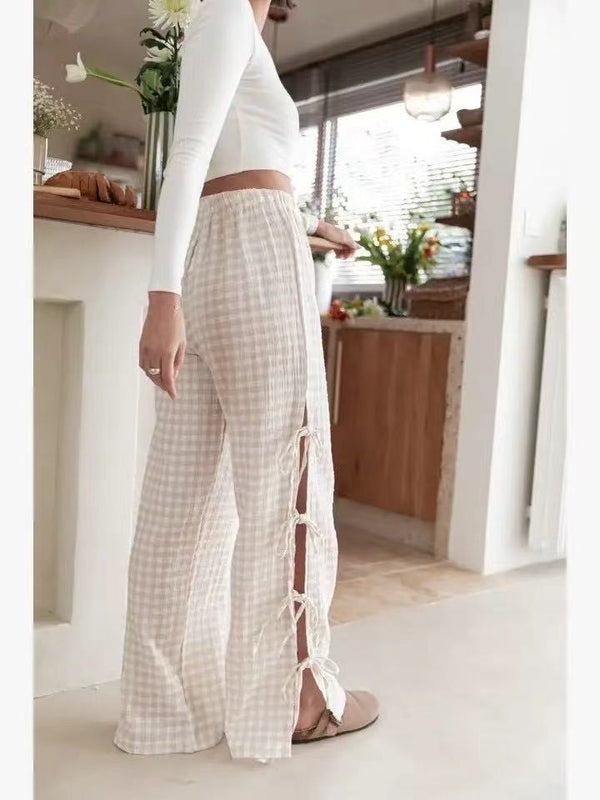 Side Tie Bow Pants