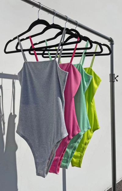 Rib knit bodysuit - Miss Sparkling