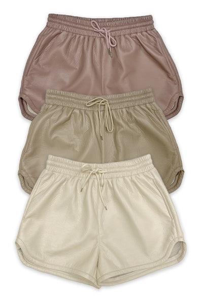 Soft Pleather Shorts - Miss Sparkling