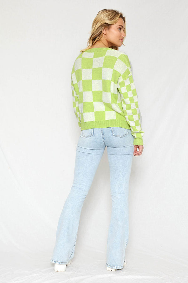 Checkered Cardigan - Miss Sparkling