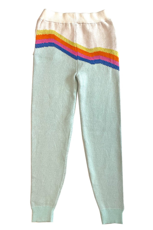 Retro stripe knit joggers - Miss Sparkling