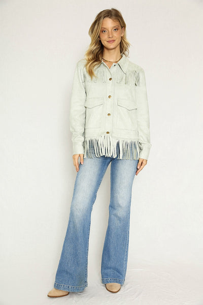 Faux suede western jacket - Miss Sparkling