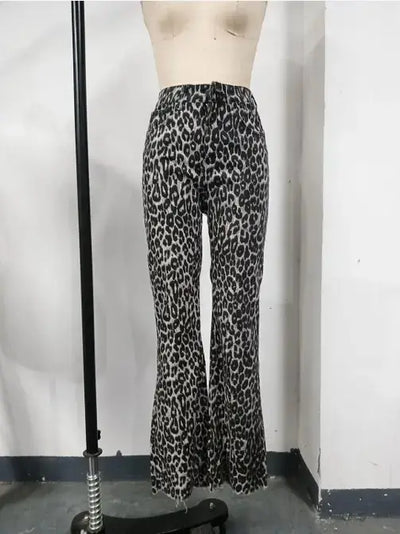 Leopard print high waist pants