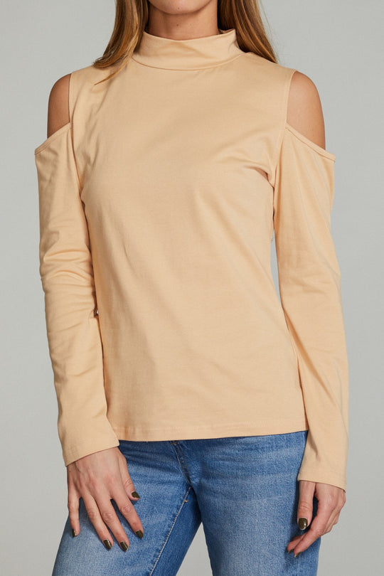 Cold shoulder long sleeve top - Miss Sparkling