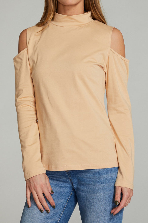 Cold shoulder long sleeve top - Miss Sparkling