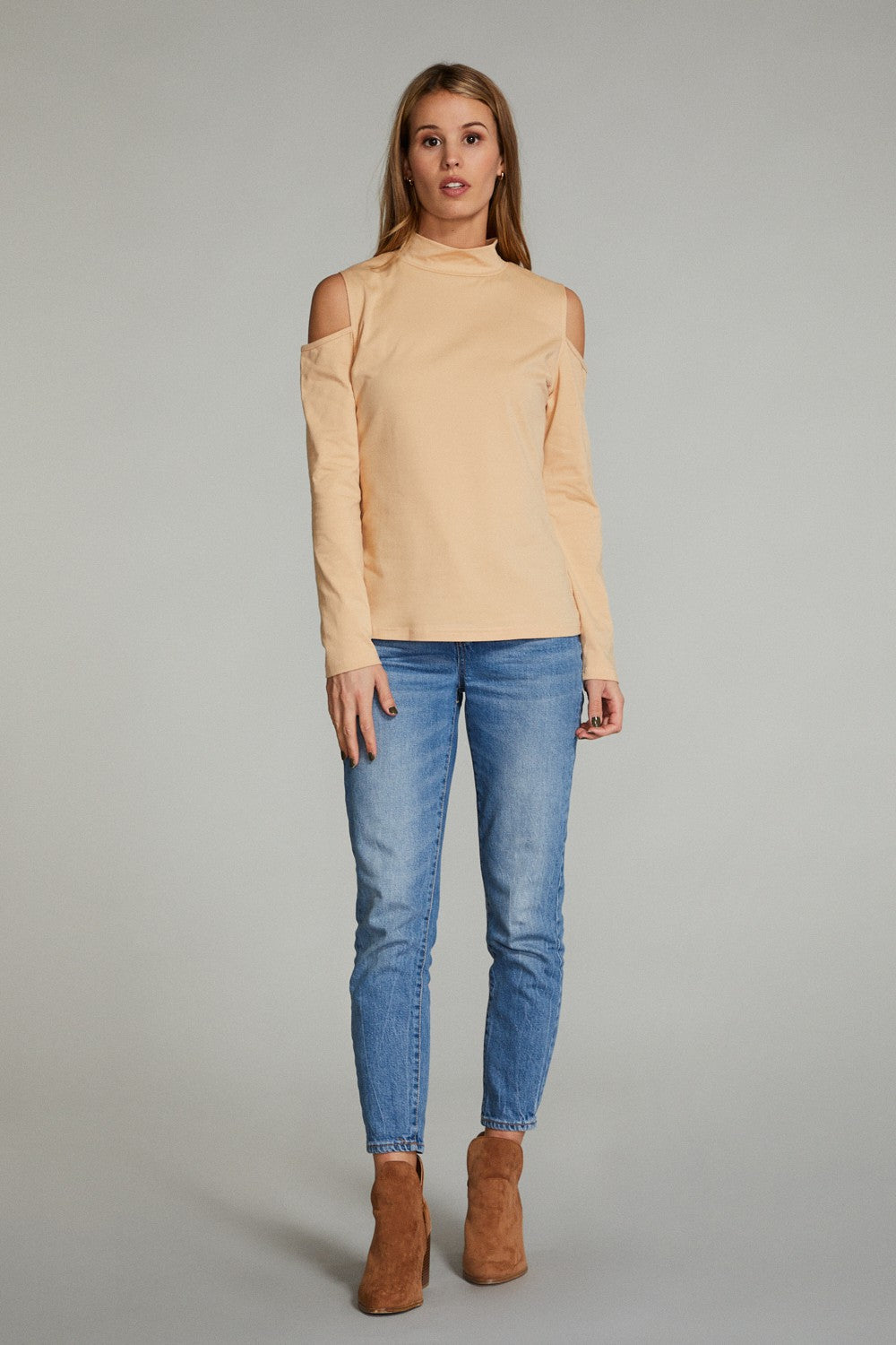 Cold shoulder long sleeve top - Miss Sparkling