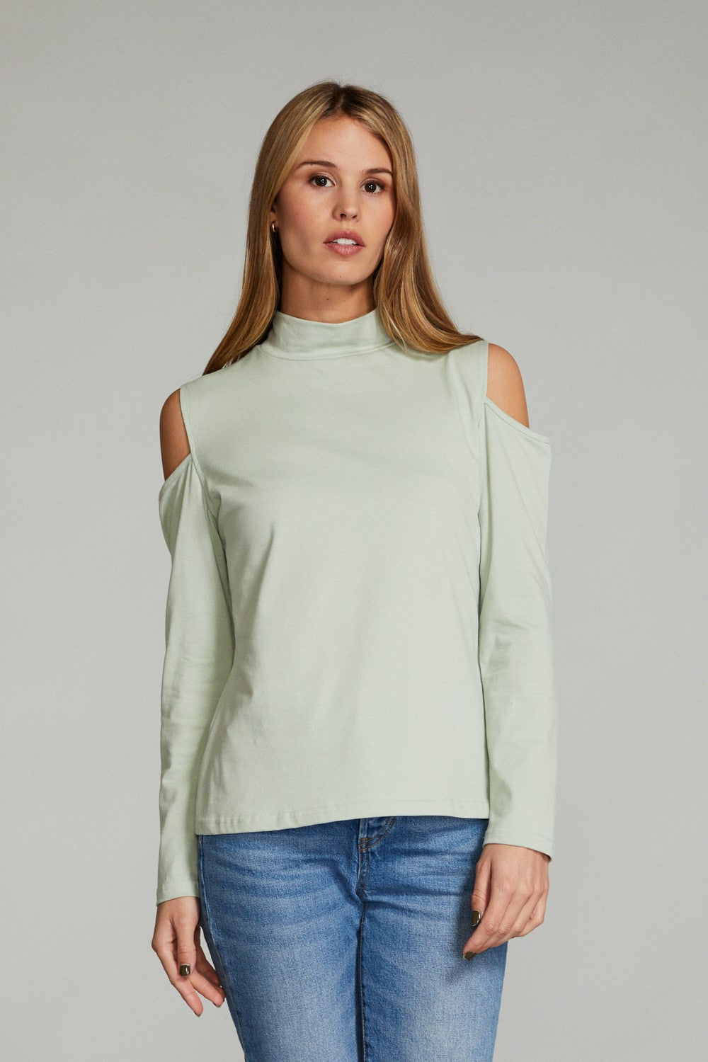 Cold shoulder long sleeve top - Miss Sparkling