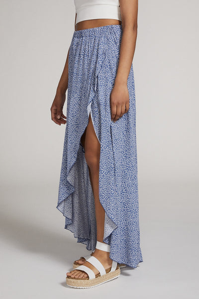 Front slit ditsy floral maxi skirt - Miss Sparkling