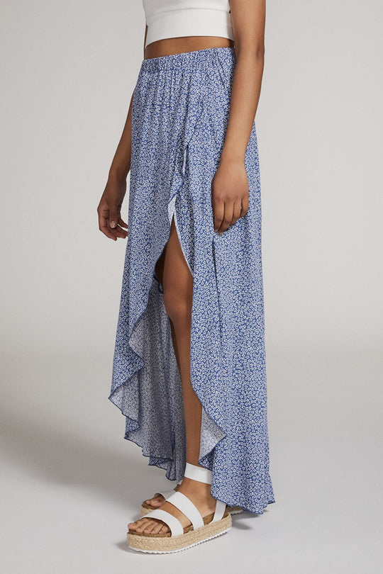 Front slit ditsy floral maxi skirt - Miss Sparkling