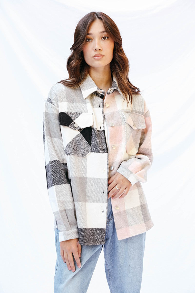 Two tone plaid flannel - Miss Sparkling