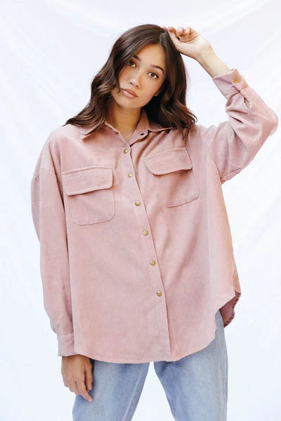 Ribbed corduroy jacket - Miss Sparkling