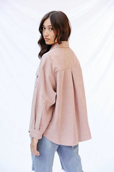 Ribbed corduroy jacket - Miss Sparkling