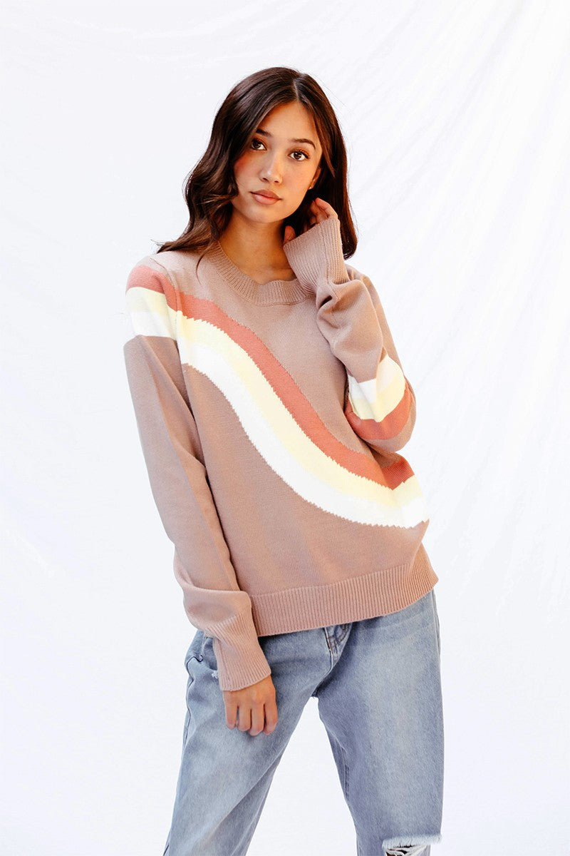 Retro stripe sweater - Miss Sparkling