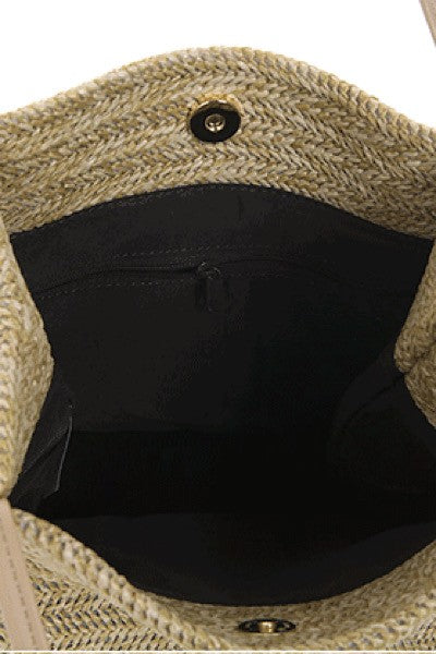 Miss Sparkling Woven Tote Shoulder Bag