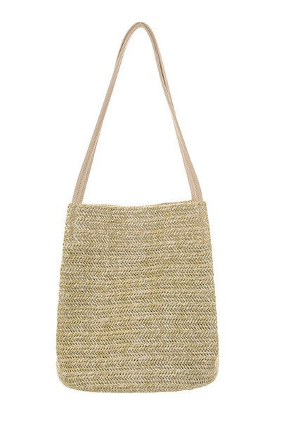Miss Sparkling Woven Tote Shoulder Bag